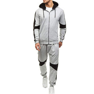 Ensemble de survêtement à logo personnalisé Survêtement pour homme à logo cousu Vêtements de sport pour homme Survêtement décontracté personnalisé pour homme - Product Image 1