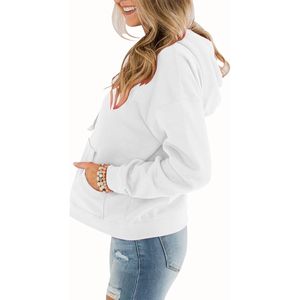 Sudaderas con capucha de las mujeres en el mejor precio Producto más vendido de gran tamaño de manga larga de moda Sudaderas con capucha de las mujeres al por mayor de lana de algodón suave - Product Image 3