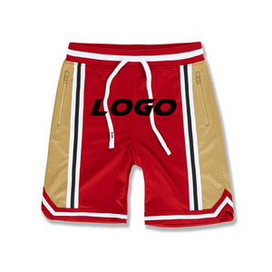 Short de basket-ball en maille de sport ample d'été personnalisé Short pour homme Short en maille de basket-ball imprimé de mode décontractée - Product Image 1