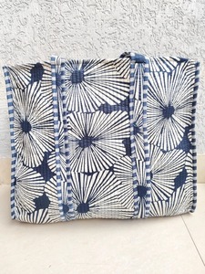 Bolsa de Mano de Lona de Algodón con Cierre de Cremallera, Estampado Floral Hecho a Mano, Tamaño Personalizable, Diseño Ligero, Bolsa de Compras para Mujer - Product Image 5