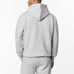 Manteau d'hiver pour hommes 100% coton personnalisé coupe ample 6XL sweat à capuche en coton lourd avec motif solide mode d'usine américaine - Product Image 4