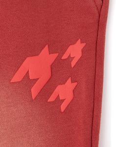 กางเกงวอร์มสำหรับวิ่งของผู้ชายกางเกงเอวสองชั้นผ้าฟลีซผ้าฝ้ายซีดจางขาบานกว้างสไตล์ลำลอง - Product Image 4