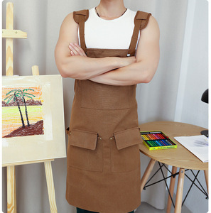 ผ้ากันเปื้อนหนังแท้ AQDAS INDUSTRY สำหรับเชฟ บาร์เทนเดอร์  แบบติดกระดุม แขนสั้น ใช้ในร้านอาหาร บาร์ - Product Image 2