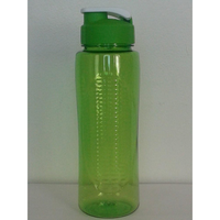 Bouteille d'eau sport pour adultes, fabriquée au Vietnam, en plastique PP écologique, avec couvercle à clapet, poignée pratique, logo et couleur personnalisables.