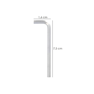 Chiave Allen Lunga in Acciaio Cromo Vanadio Professionale 1,5 mm. - Product Image 2