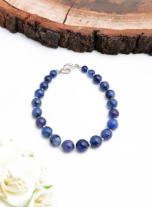 Cuentas Ovaladas Lisas de Iolita de 6 Pulgadas Naturales para la Elaboración de Joyería Fina, Pulsera de Piedras Preciosas - Product Image 5