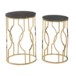 Mesa de muebles de granito para sofá, mesa dorada lateral, decoración para sala de estar a precio económico, mesa de florero de tamaño personalizado - Product Image 1