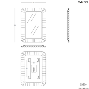 Espejo LED Reversible de 94x68 con Marco de Vidrio Plateado Fusionado - Product Image 5