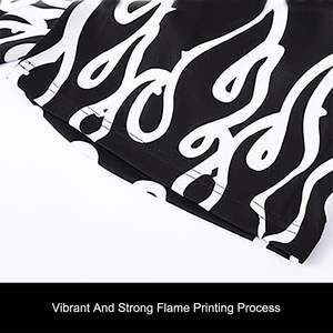 Maillots de basket personnalisés verts avec imprimé flamme blanche, en tissu mesh sublimé, respirant, avec cordon de serrage élastique à la taille, grandes tailles - Product Image 5