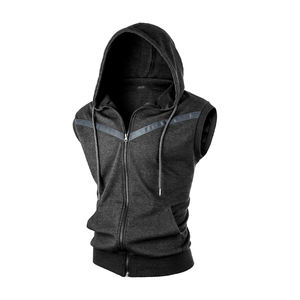 Débardeurs à capuche personnalisés pour l'entraînement, musculation, coupe musculaire, t-shirt sans manches, sweat-shirts de sport à capuche - Product Image 1