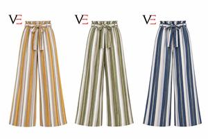 PB&ZA Pantalones Largos de Mujer, Verano 2026, Nuevos, Elegantes, a Rayas, Casuales, de Cintura Alta, Elásticos y Transpirables, 100% - Product Image 2