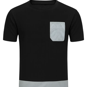 Ensemble chemise et short pour homme, été 2026, décontracté, respirant, 100% coton, polyester, tricoté, imprimé numérique, uni - Product Image 5