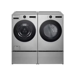 New Authentic Inch Wide 4.5 Cu. Ft. Front Load Washer and 7.4 Cu. Ft. Electric Dryer <b>Laundry</b> Pair with <b>Storage</b> Drawers - Product Image 4
