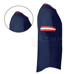 Uniformes de Béisbol Personalizados de Alta Calidad, Camisetas de Algodón, Bambú y Poliéster con Malla Transpirable, Cuello en V, Unisex, para Adultos - Product Image 4