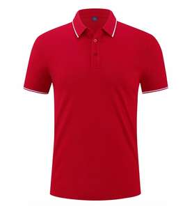 Camiseta de Golf de Manga Corta para Hombre, de Alta Calidad, Tejida, 100% Algodón, Antiarrugas, de Secado Rápido, Color Sólido, Estilo Inglés, Marca Personalizada - Product Image 2