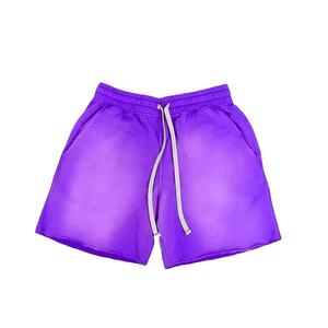 Pull uni Lavage à l'acide Shorts Qualité supérieure Nouveau design 100% Velours côtelé Solide Vintage Séchage rapide pour hommes - Product Image 5