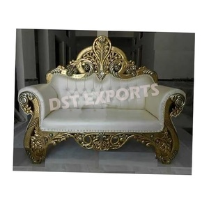 Diseñador estilo Pavo Real boda pareja sofá real tallado a mano boda Pavo Real sofá Srilankan boda recepción escenario sofá - Product Image 2