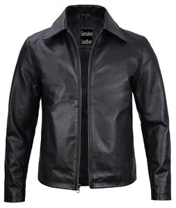 Chaqueta de cuero genuino original para hombre, chaqueta clásica de moda para motociclista, estilo motocicleta, colección de calle alta de lana, hecha en Pakistán - Product Image 1