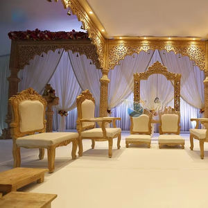 Conjunto de silla Mandap de boda de último diseño, sillas Mandap de Ceremonia de matrimonio hindú, silla Mandaps tallada en madera para boda - Product Image 1
