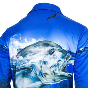 Polos de pesca sublimados UPF50 + al por mayor para hombre, polos de secado rápido, polos de pesca de manga larga de rendimiento - Product Image 3