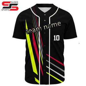 Camiseta de Béisbol de Manga Corta, 100% Poliéster, de Secado Rápido, con Estampado Personalizado, Nombre del Equipo, Antibacteriana y Transpirable, Venta al Por Mayor OEM/ODM - Product Image 1