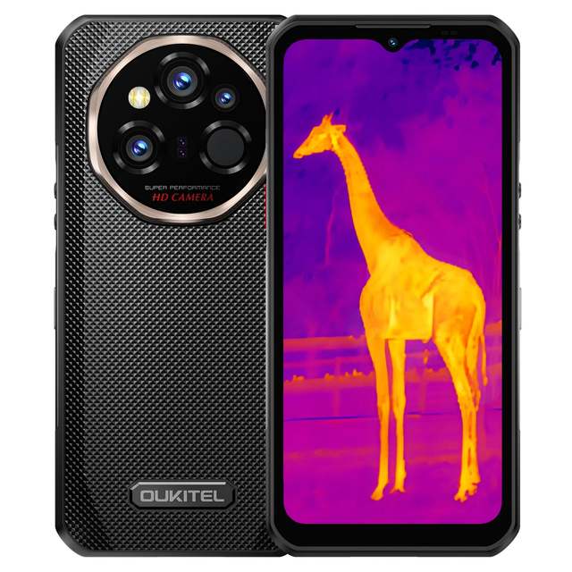 WP55 Ultra 5G Rugged Phone Octa Core 6.6'' HD+ LCD Display 120Hz 11,000mAh Battery 108MP Thermal Imaging Camera IP68 Android 15