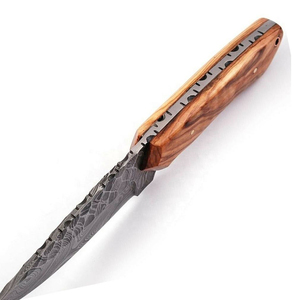 Cuchillos Tácticos Portátiles de Acero de Damasco con Hoja Fija para Caza al Aire Libre, Entrega Rápida, Venta al Por Mayor - Product Image 5