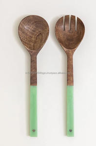 Best Sale Handmade Wood <b>Serving</b> <b>Spoon</b> & Fork Set From Indian Exporter - Product Image 6