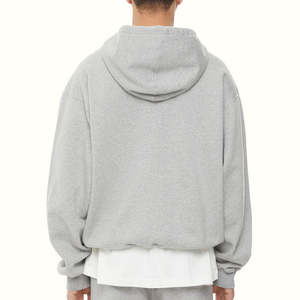 Sudadera con capucha de algodón pesado para hombre, jersey de gran tamaño con hombros caídos, aspecto lavado Vintage con diseño de logotipo personalizado para invierno - Product Image 1