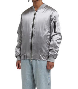 Veste bomber en satin personnalisée de haute qualité, polyester, hiver, hommes et femmes, veste de baseball en satin, veste universitaire pour hommes - Product Image 5