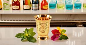 8.5 Ounce Brass Mint Julep Cup <b>Goblet</b> Tumbler Elegant 8.5 Ounce Capacity for Each Drink - Product Image 4