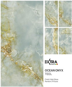 Carreaux de porcelaine émaillés de qualité supérieure, surface brillante, OCEAN ONYX TEEL - Product Image 2