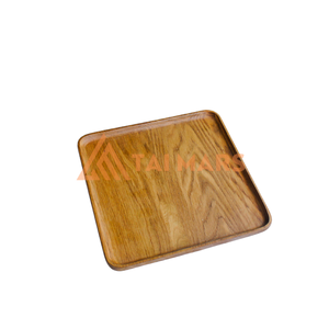 Eco-Friendly Bamboo Portable Storage Tray <b>Set</b> <b>Square</b> Wood Coffee <b>Plate</b> for Home Hotel Restaurant Kitchen Use - Product Image 3