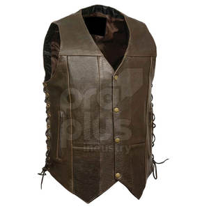 Chaleco de Cuero para Hombre, Estilo Moderno, Transpirable, Ecológico, de Secado Rápido, Servicio OEM, Ropa Exterior Informal Personalizable - Product Image 1