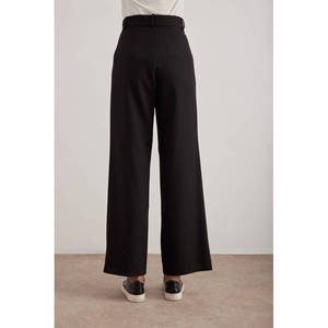 Pantalon noir à taille haute, coupe ample et décontractée - Product Image 2