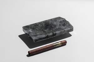 Elegant Round <b>Ashtray</b> for Discerning Smokers Handcrafted From Marble Aluminium and Alloy Portable Smokeless with Custom Logo - Product Image 2