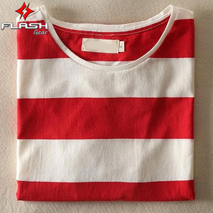 Camiseta a rayas ajustada informal para hombre, ropa de calle moderna, camiseta transpirable de mezcla de algodón, rayas audaces y sutiles, estilo versátil - Product Image 3