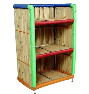 Precio al por mayor, estante organizador de almacenamiento de caña de bambú para el hogar, garaje, baño, armario, estantes decorativos, libros, almacenamiento de ropa - Product Image 1