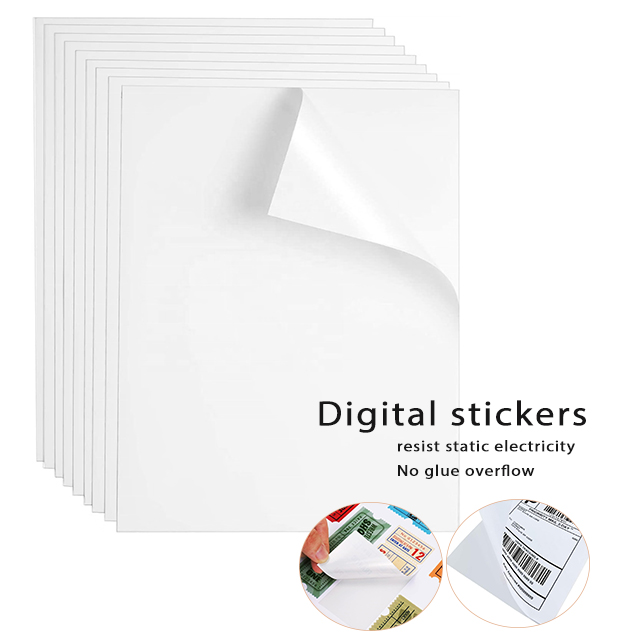 Anti-static Water Activated Self Adhesive Transparent Film Pet Sticker Paper A4 Blank Label Sticker