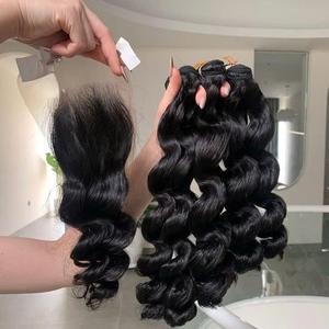 Vague bouclée cambodgienne naturelle ondulée vietnamienne birmane boules de cheveux bruts - Product Image 6