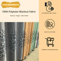 Nouveau Tissu à Rideaux à Motifs en Rouleau, Tissu Occultant en Polyester, Fournisseur en Gros Pas Cher pour la Fabrication de Rideaux