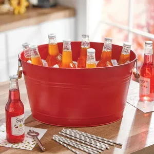 Bañera de cubo de hielo de forma redonda chapada en oro de Metal de alta calidad con larga duración duradera moderna para el hogar Hotel bares fiestas interior - Product Image 3