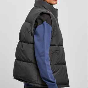 Chaqueta cálida de burbujas de invierno personalizada e impermeable, chaqueta acolchada sin mangas a precios al por mayor para hombre - Product Image 4