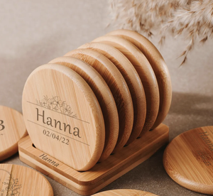 Juego de 4 posavasos clásicos de madera para decoración de mesa o cabina, decoración rústica para el hogar de la India - Product Image 5