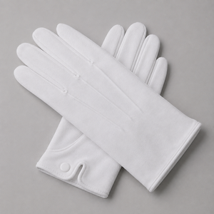 Guantes transpirables de verano para conducir, para hombres y mujeres, de algodón blanco, ajuste cómodo - Product Image 4