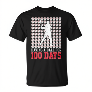 T-shirt de baseball 100 Days pour garçons, chemise de célébration scolaire pour joueurs - Product Image 2