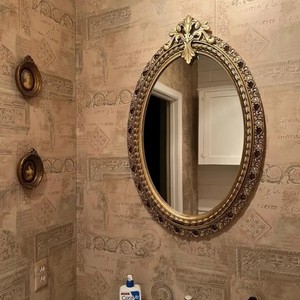 Marco de madera, espejo de pared de madera sin terminar, manualidades. Adorno, marco de espejo de pared tallado, Marco para espejo, - Product Image 3