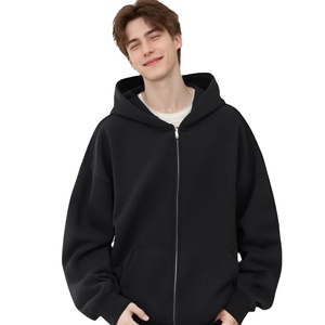 Sudaderas con capucha de peso pesado personalizadas, ropa de calle, sudaderas con cremallera para hombre, sudadera con cremallera de invierno de lana de algodón con bolsillos canguro - Product Image 1