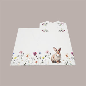 Baulotto 750g/1kg Porte-papier classique blanc avec motif colombes et fleurs printanières 330x250x390mm Lot de 10 fournitures de Pâques avec poignée - Product Image 1