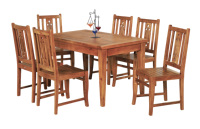 Ensemble de table à manger moderne et chic en teck Design chinois et européen à la mode